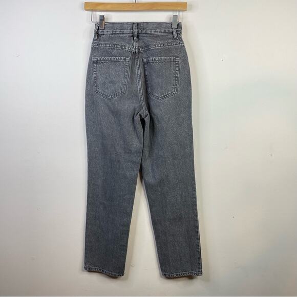 Pacsun Eco Gray High Waisted Straight Leg Button Fly Ankle Cropped Jeans 23 - Picture 8 of 13